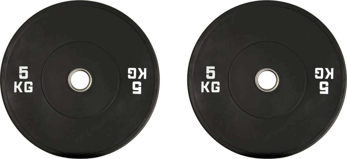 Gym Masters 5-kg-Bumper-Platten-Set für Gewichtheben, ideal für Krafttraining und den Heimfitnessraum.