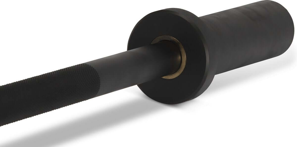 Gym Masters Halterstangen-Set – 150 cm Langhantel + Lockjaw-Verschlüsse (50 mm) Nahaufnahme des Langhantelgriffs