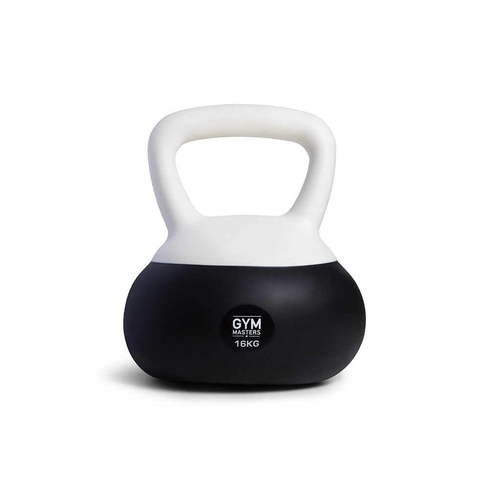 Weiche 16-kg-Kettlebell von Gym Masters, sicher und komfortabel für Krafttraining.