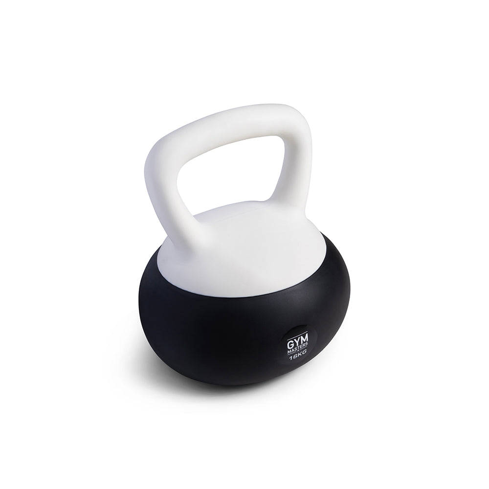 Weiche 16-kg-Kettlebell von Gym Masters mit sicherer, komfortabler Oberfläche für Krafttraining.