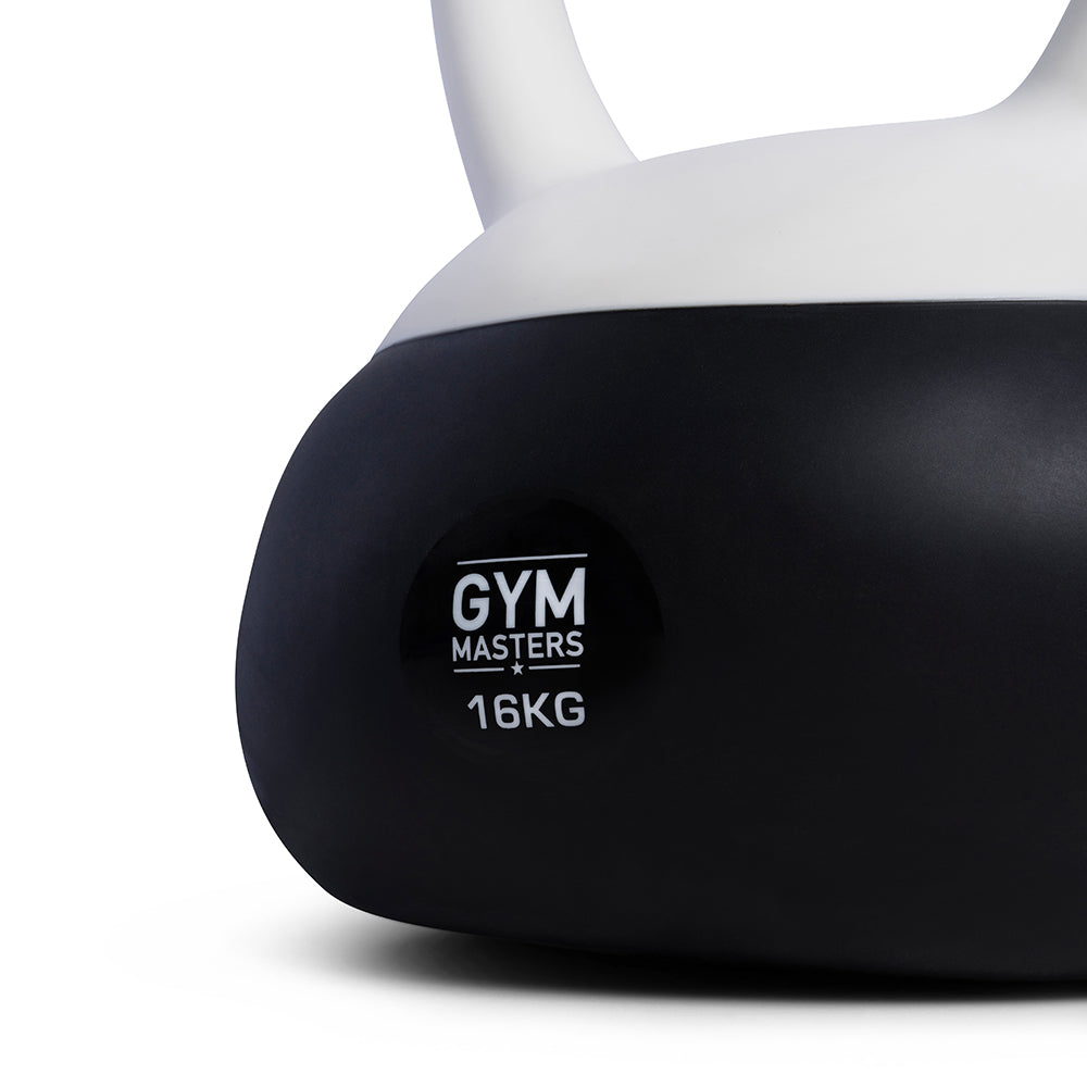 Weicher 16-kg-Kettlebell von Gym Masters mit einer komfortablen, weichen Außenfläche für sicheres Training.