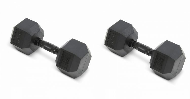 Set (2 Stück) Hexagon Kurzhanteln / Hexa Kurzhanteln 12,5 kg Schwarz