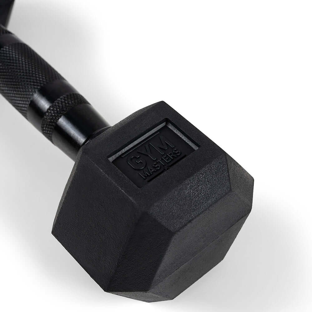 Hexa-Hanteln 2,5 kg (2 Stück) von Gym Masters, robust und leicht mit Gummibeschichtung, ideal für das Heimtraining.
