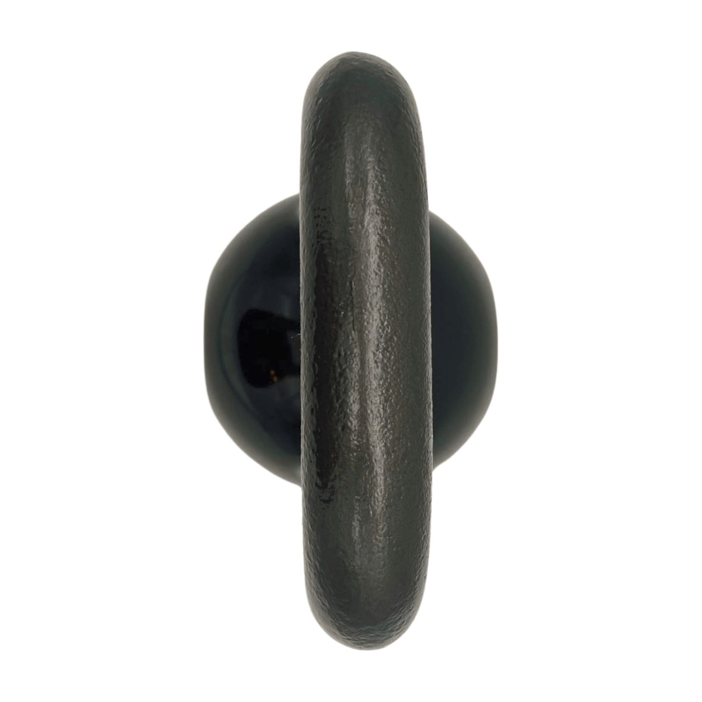 Draufsicht auf eine 20-kg-Vinyl-Kettlebell mit ergonomischem Design für einen bequemen Griff während des Trainings.