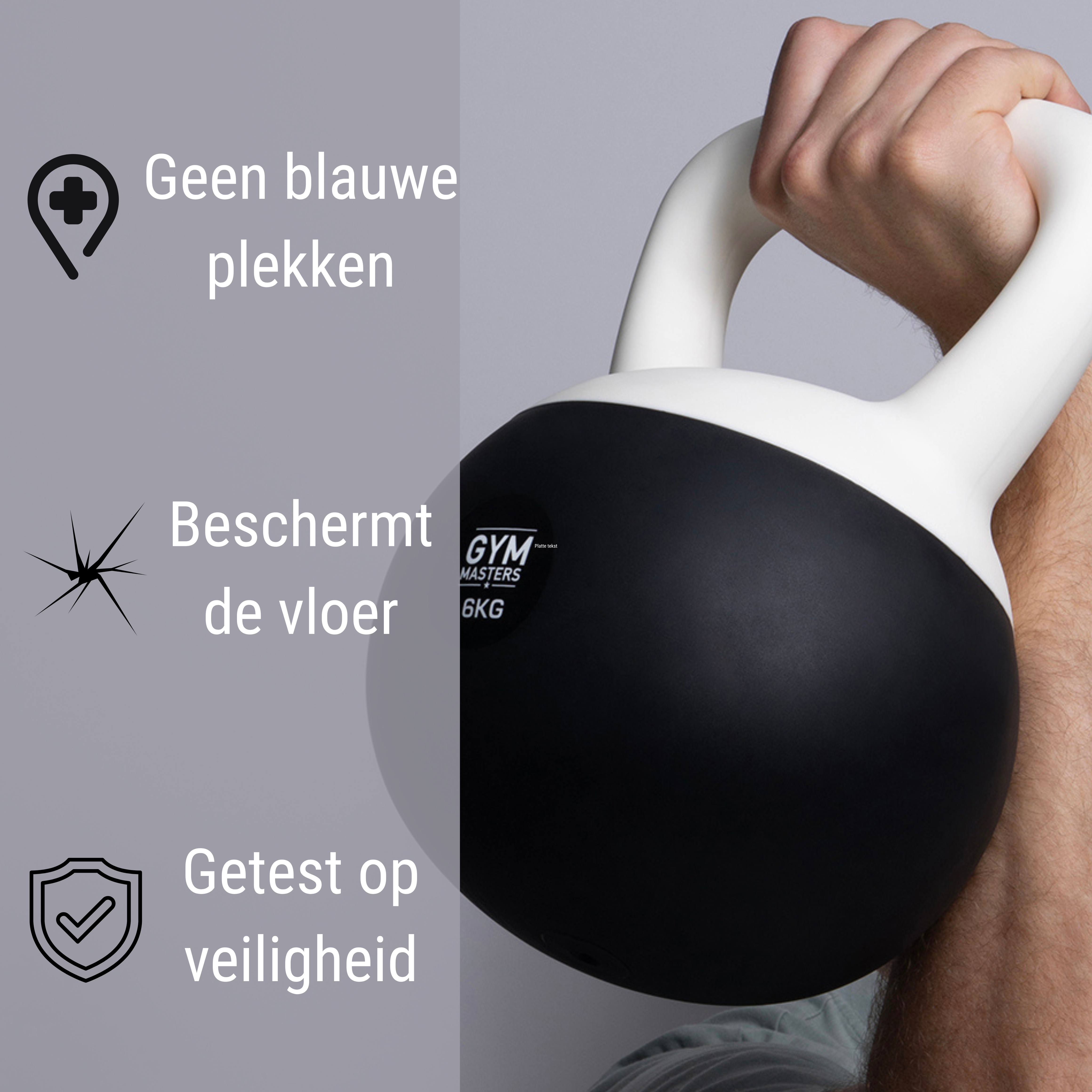 Weiche Kettlebell 12 KG mit Sicherheitsmerkmalen und Bodenschutz für Krafttraining.