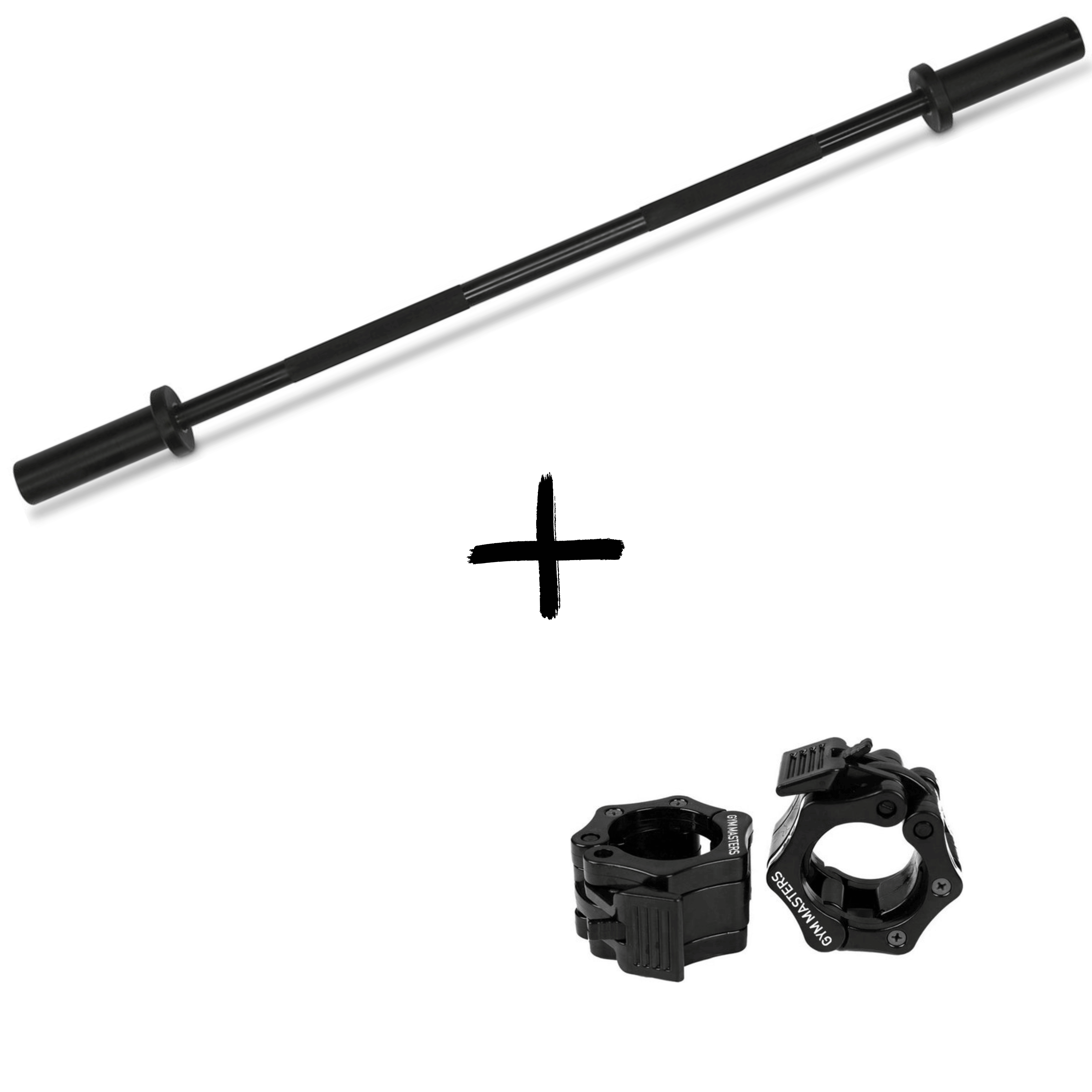 Gym Masters Halterstangen-Set – 150 cm Langhantel + Lockjaw-Verschlüsse (50 mm) für Krafttraining im Homegym.