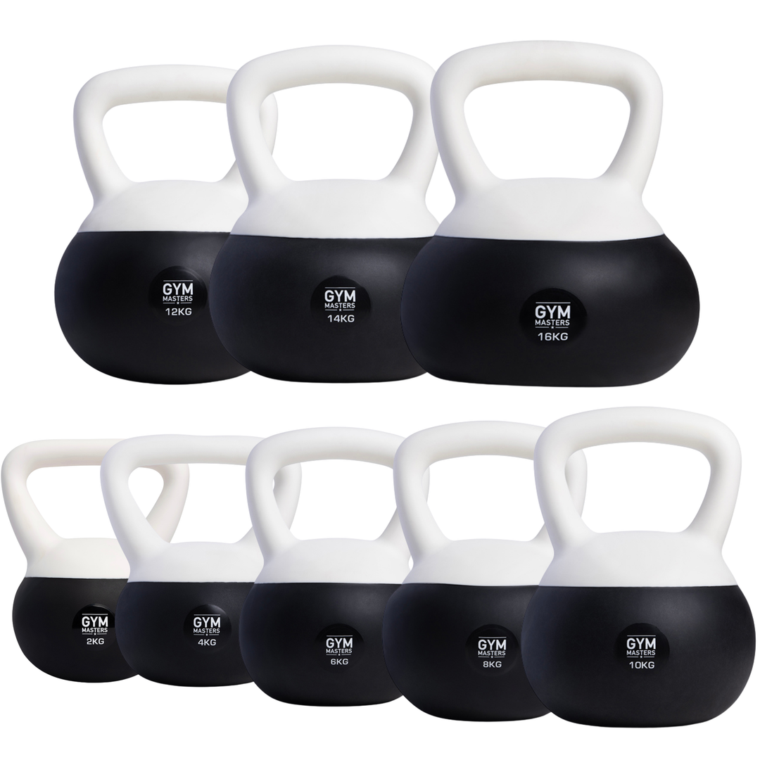 Zachte kettlebell set 7 stuks (4kg t/m 16 kg)