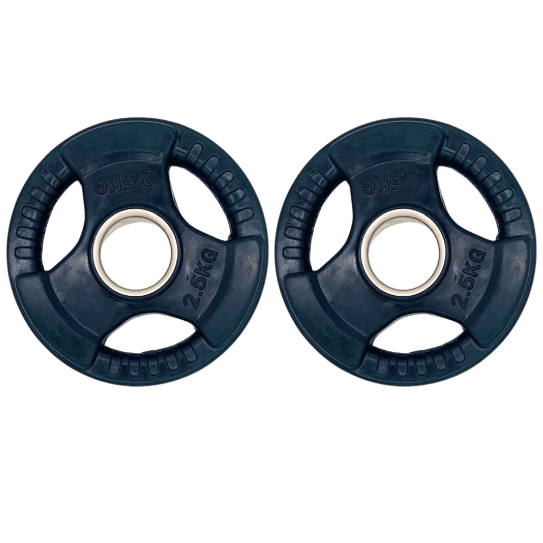 Gym Masters 2,5-kg-Bumper-Platten-Set, langlebiges Gummidesign für Krafttraining, ideal für olympisches Langhanteltraining.