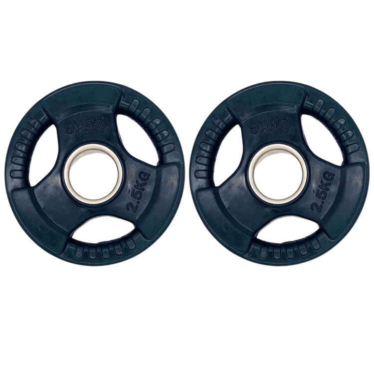 Gym Masters 2,5-kg-Bumper-Platten-Set, langlebiges Gummidesign für Krafttraining, ideal für olympisches Langhanteltraining.