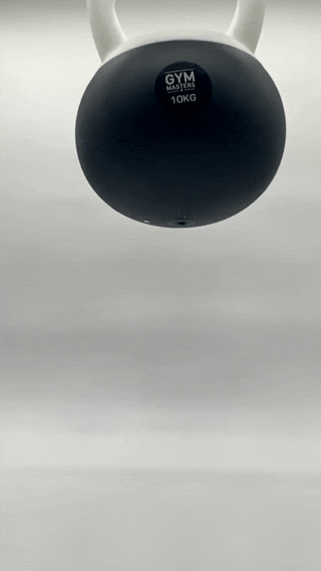 Weiche 12-kg-Kettlebell von Gym Masters, entwickelt für sicheres und komfortables Krafttraining.