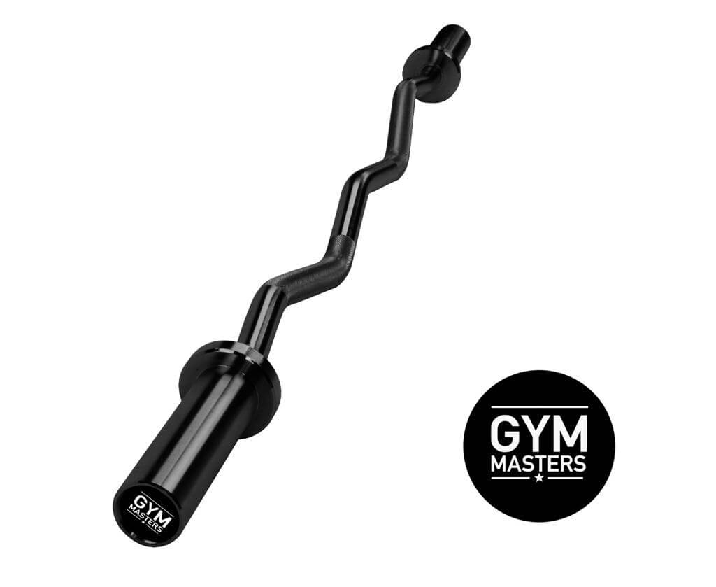 Gym Masters schwarze Curlstange / EZ-Stange (Premium) - 50MM - 120cm